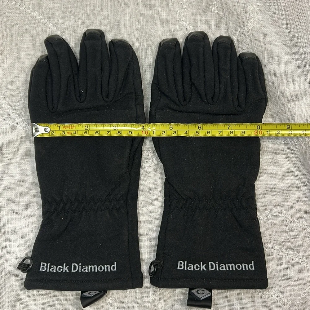 Black diamond leather cowhide ski snowboard winter gloves